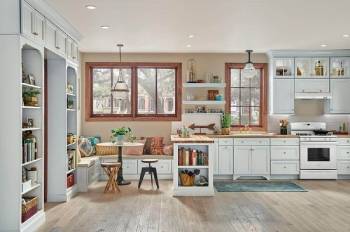 Kitchen remodeling companies offers a Barbie house aesthetic, featuring vibrant colors and playful design elements.